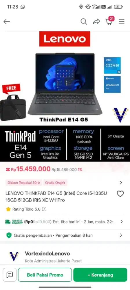 Lenovo Thinkpad E14 G5