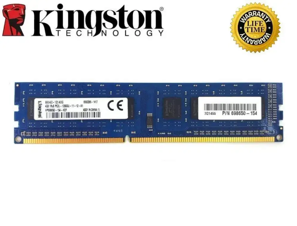 Memory RAM Kingston DDR3 / DDR3L 2GB PC3 / PC3L-12800U Komputer DIMM