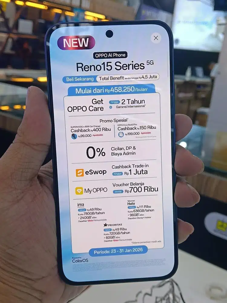 Promo Oppo Reno 15 5G 8/256GB