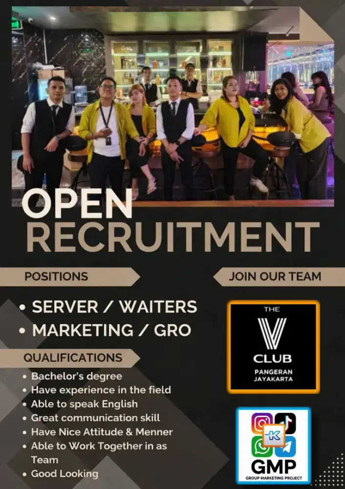 Loker waitress + marketing (gro) club
