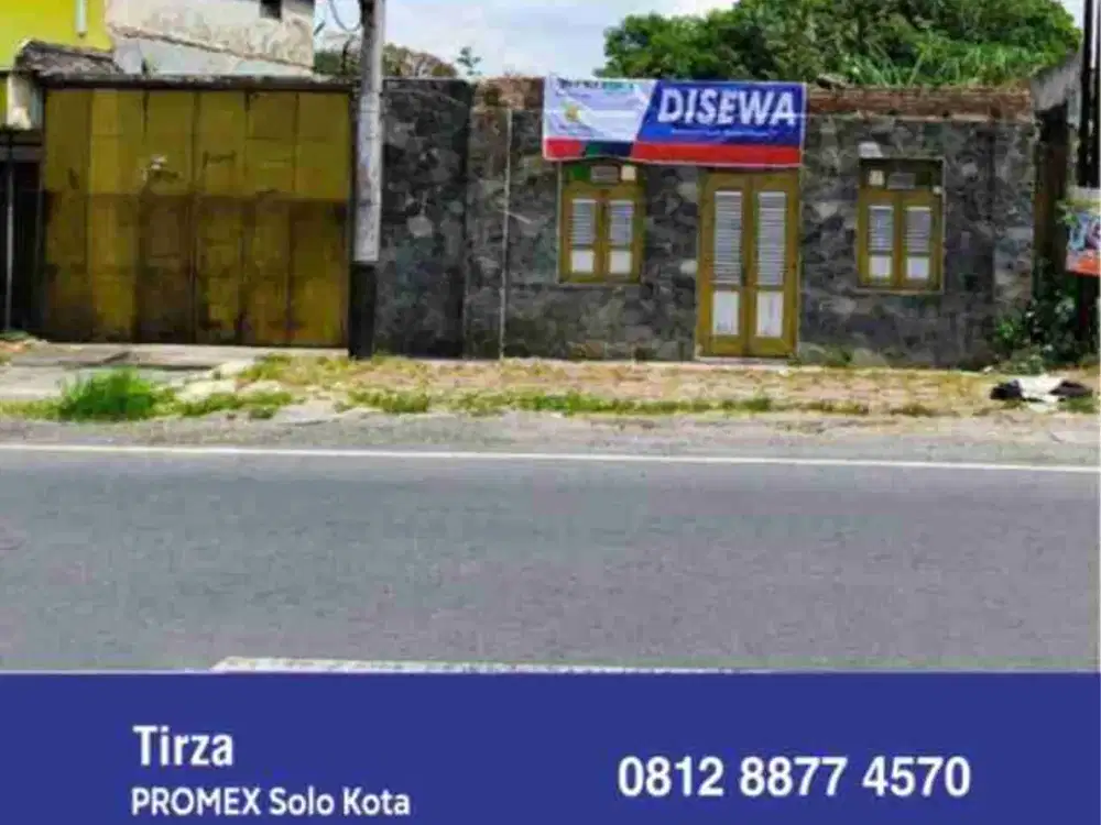 Disewakan tanah jl. A Yani gembongan kartasura