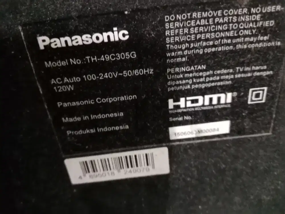 Dijual cepat TV Panasonic 49 Inch