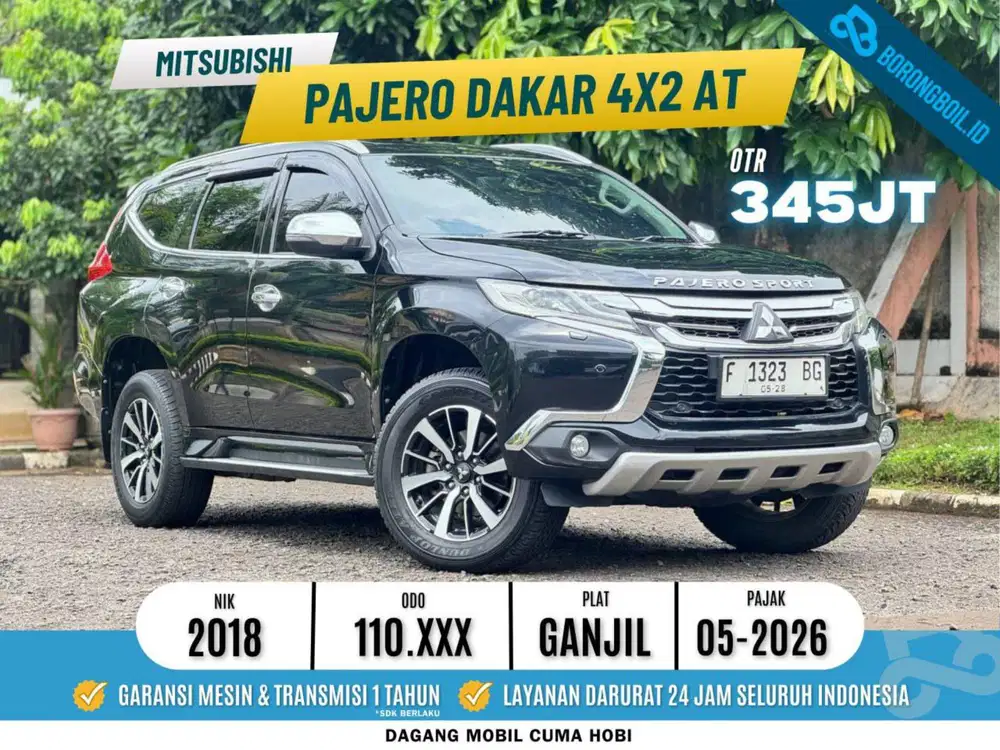 Mitsubishi Pajero dakar 4x2 at 2018 Hitam 2019 vrz fortuner terra crv
