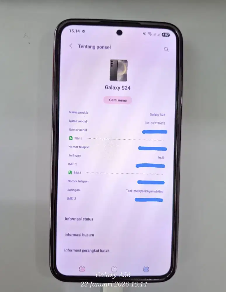 Samsung S24 8/256 no minus bisa tt bt ajuin aja