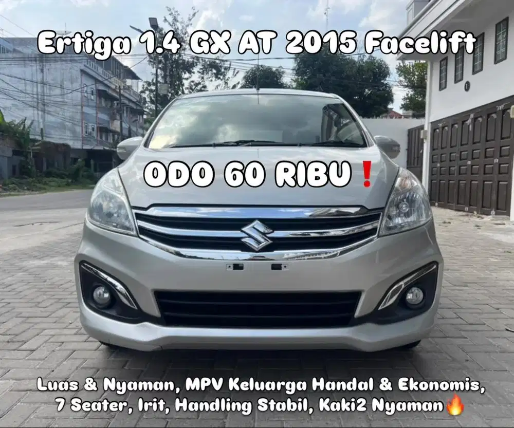 (TDP 15 JUTA!) Suzuki Ertiga 1.4 GX Automatic Silver 2015 Facelifr