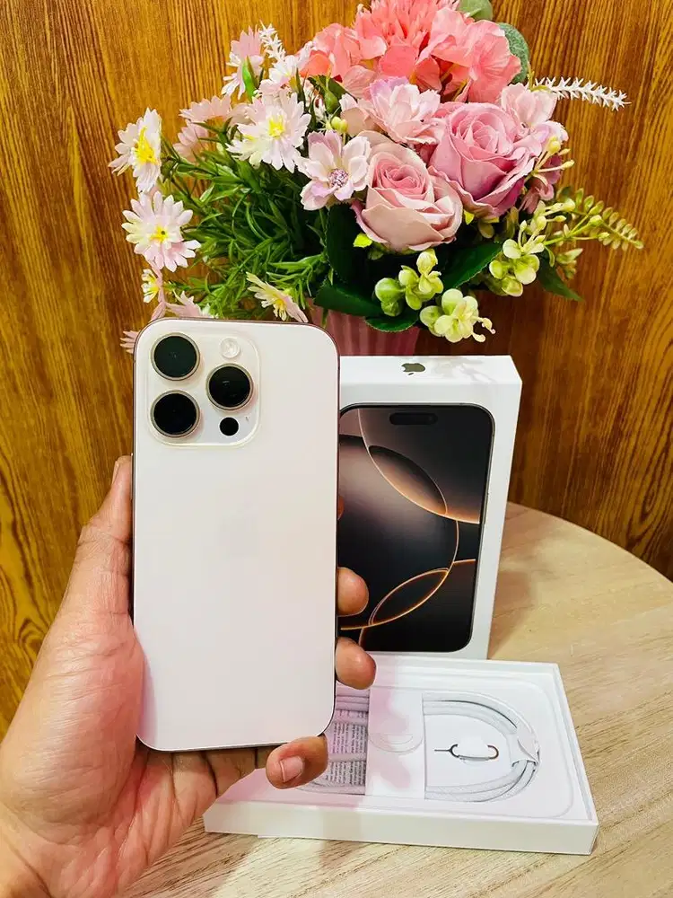 Iphone 16 pro 128gb dessert Garansi resmi pemakain 3 minggu