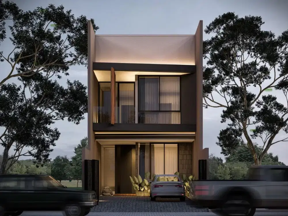 Rumah 2 Lantai Baru Minimalis Modern di Manyar Kertoadi
