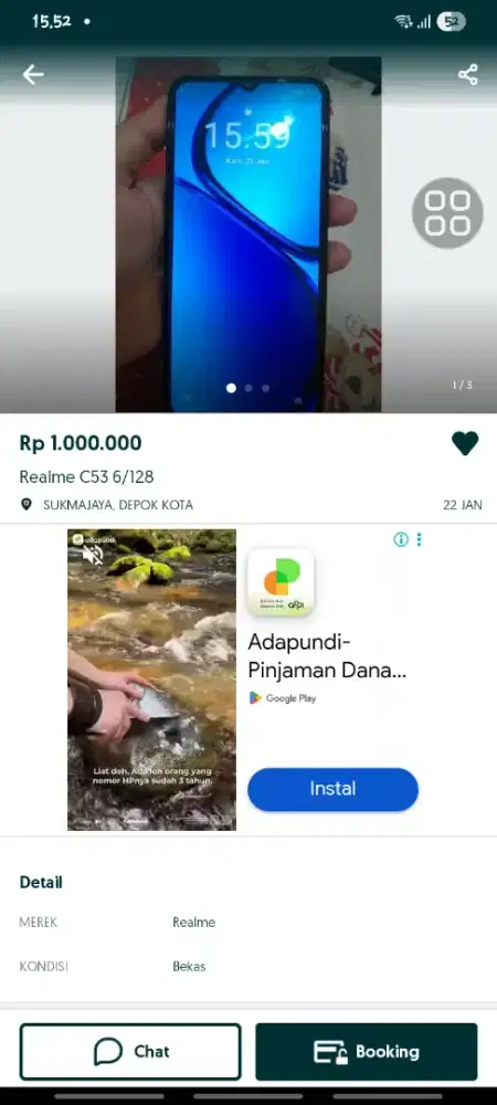Realme c53 mulus ram 6/128 BACA