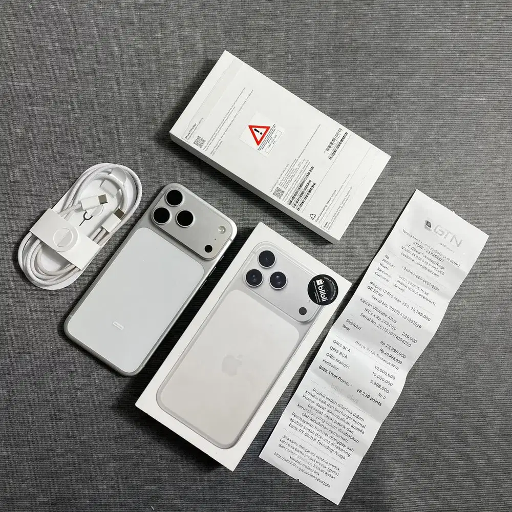 Iphone 17 Promax 256gb silver resmi ibox