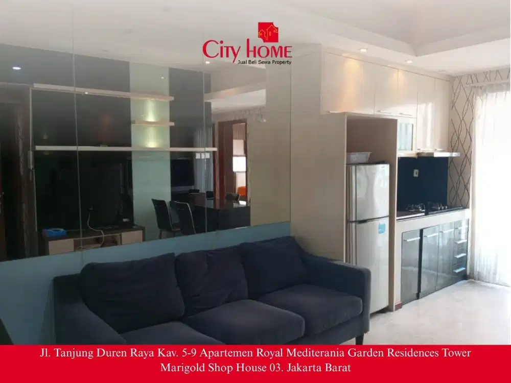 Dijual Apartemen Royal Medit Tanjung Duren Tipe 2+1 BR Full Furnished