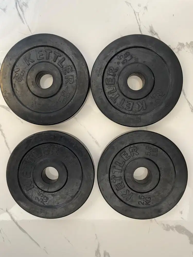 Kettler Rubberized Dumbbells and Sticks