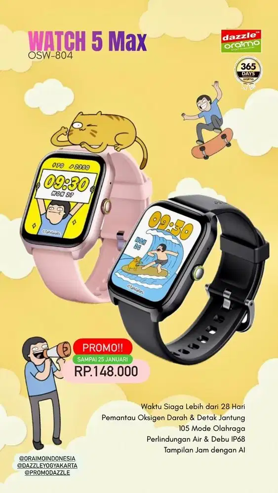 Smartwatch Oraimo x TahiLalats OTW-304