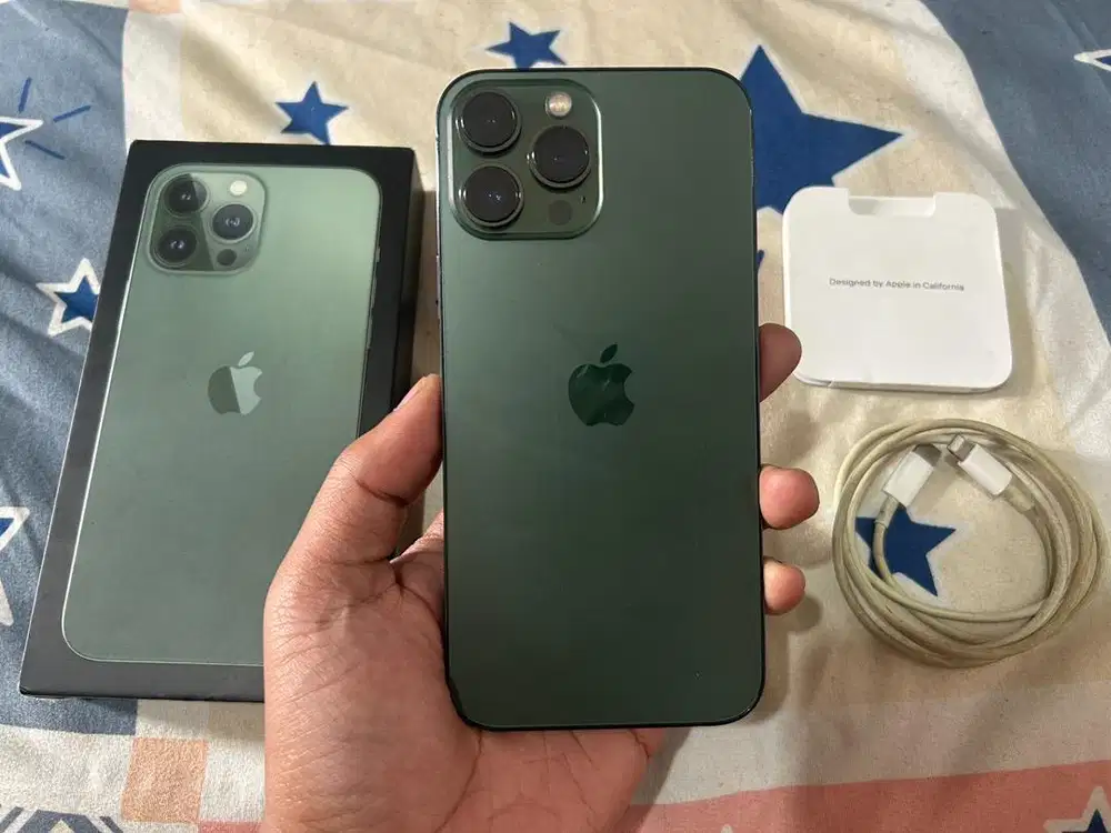iPhone 13 Pro Max 512Gb Alpine Green iBox Fullset Original Siap Pakai