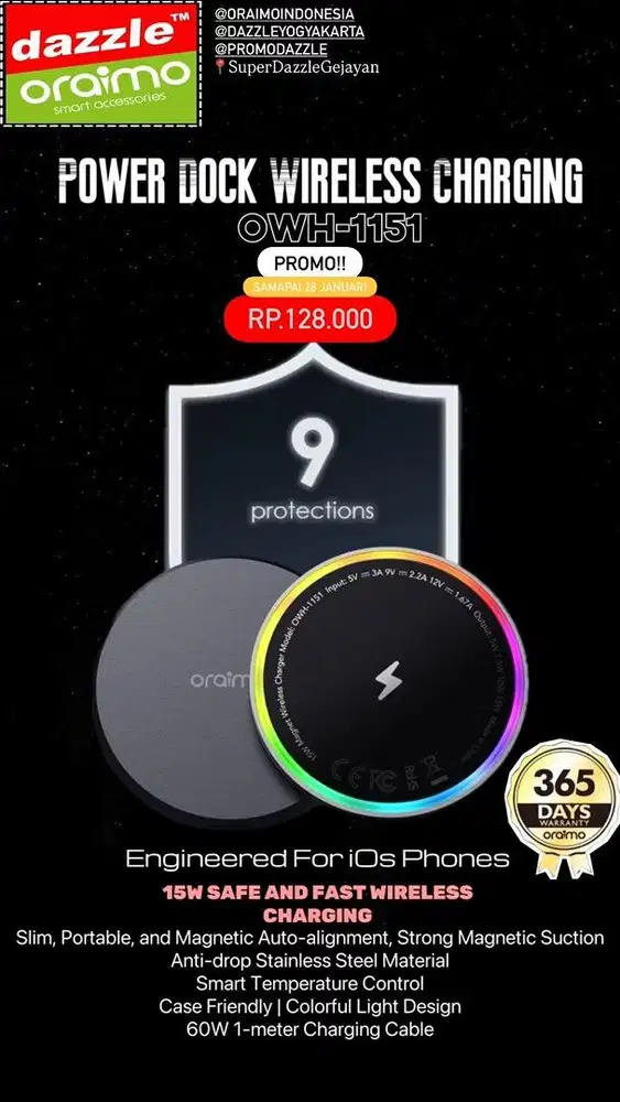 Wireless Charger Oraimo PowerDock OWH-1151