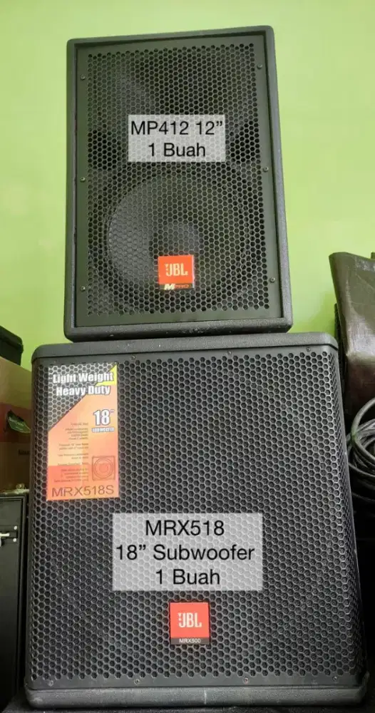 JBL 12 in dan 18 in
