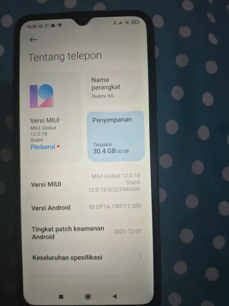 Jual HP Redmi 9A harga 600Ribu