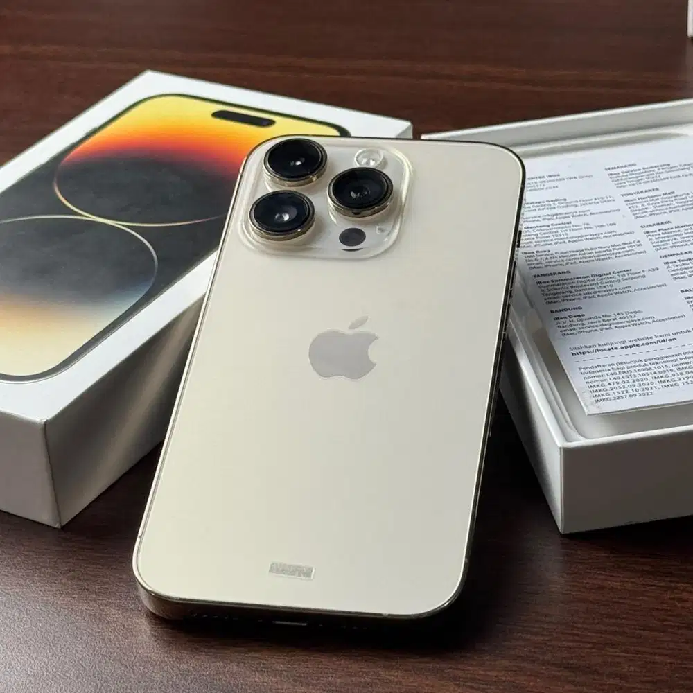 Iphone 14 pro 128GB Gold,Resmi IBox Fullset