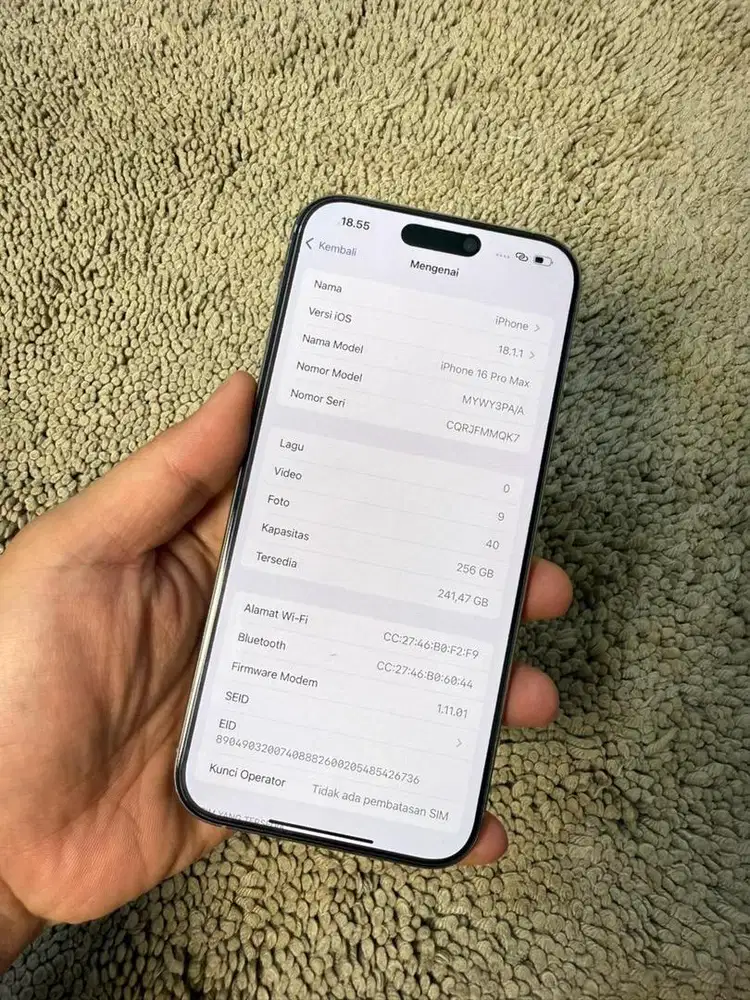 Iphone 16 promax 256gb ibox