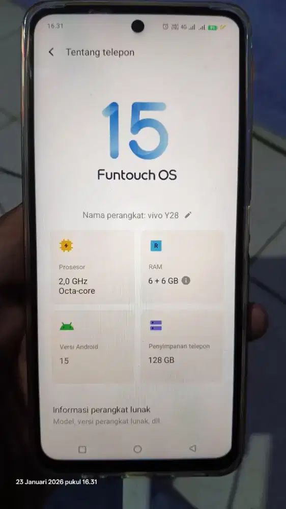 Vivo y28 6/128 lengkap