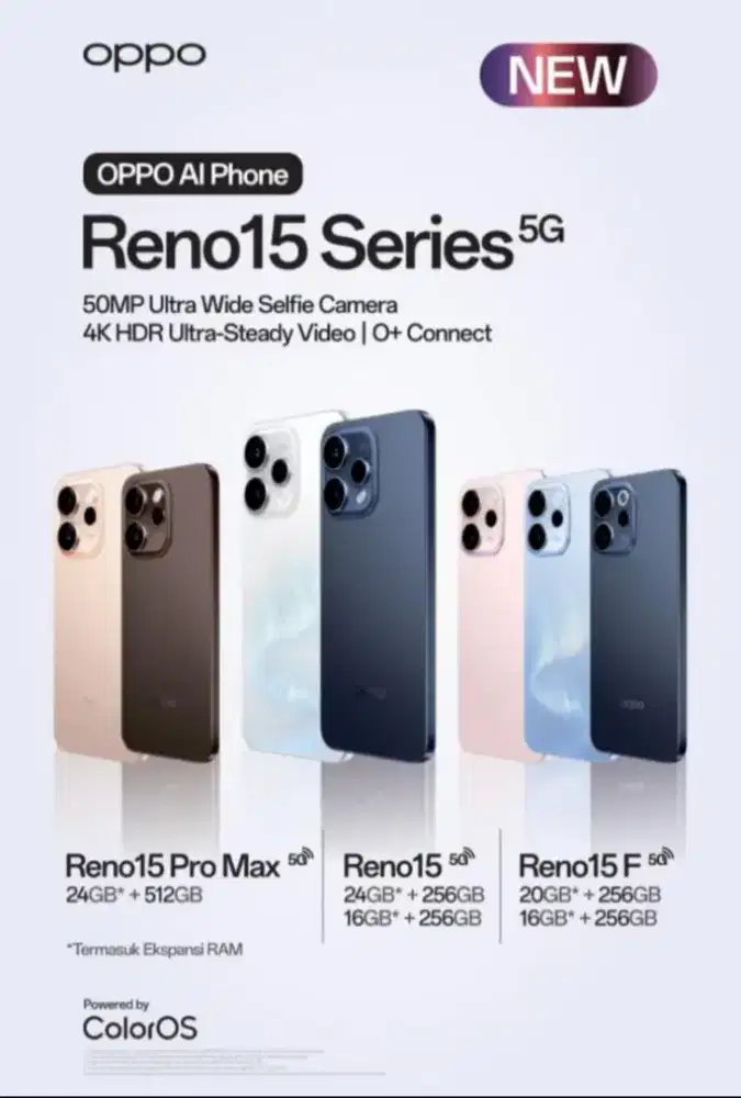 Oppo Reno 15 50MP Ultra Wide Selfie Camera