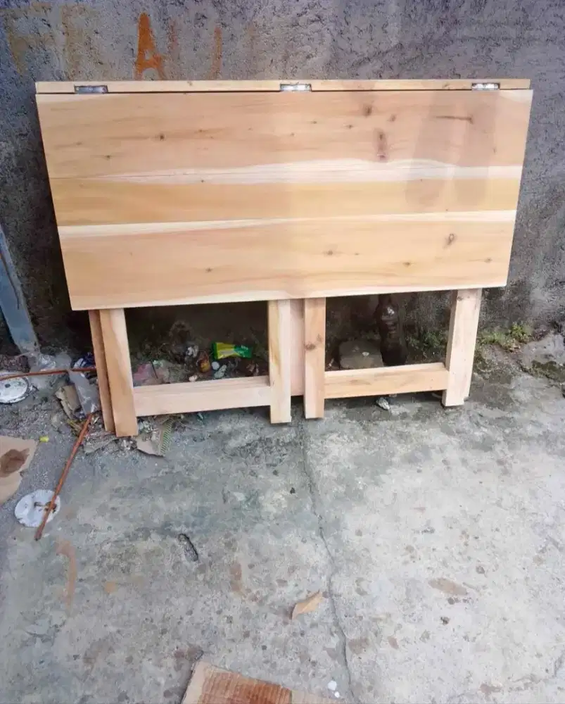 Meja lipat umkm / bazar bahan kayu praktis