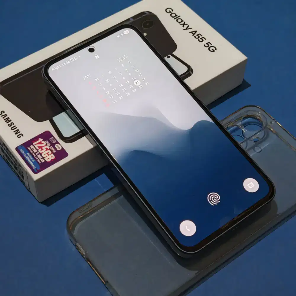 Galaxy A55 5G Navy 8/256 Fullset ex resmi SEIN like new
