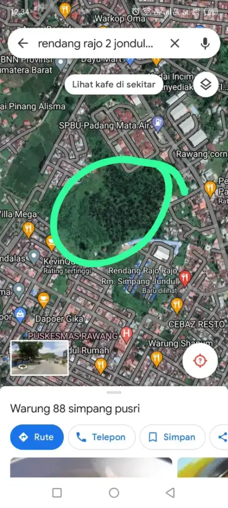 Dijual tanah di kota padang