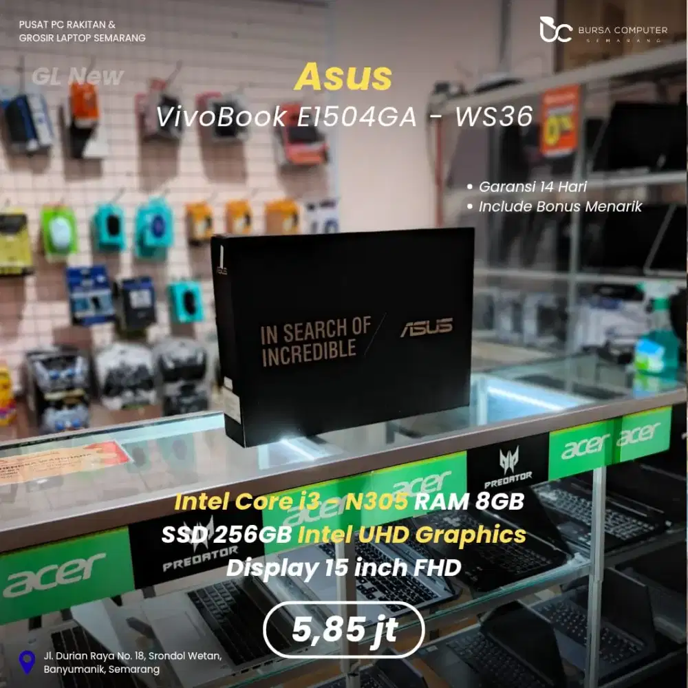 ASUS Vivobook Go 15-E1504GA | Core i3 N305 8GB 256GB