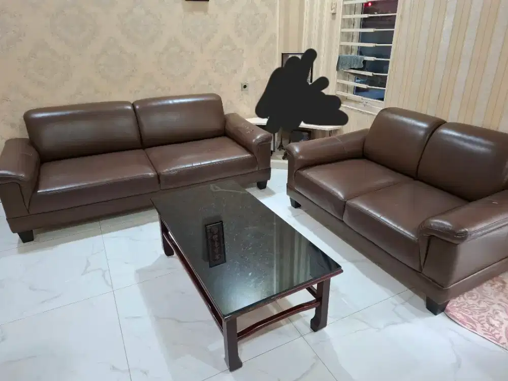 Sofa 3 seater dan 2 seater + meja