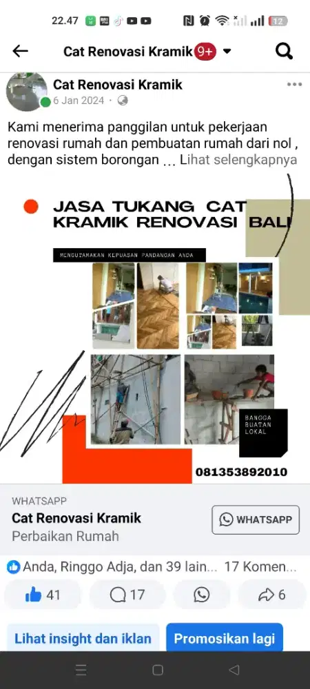 Jasa tukang cat renovasi waterprofing dak beton ,kramik  dan finising