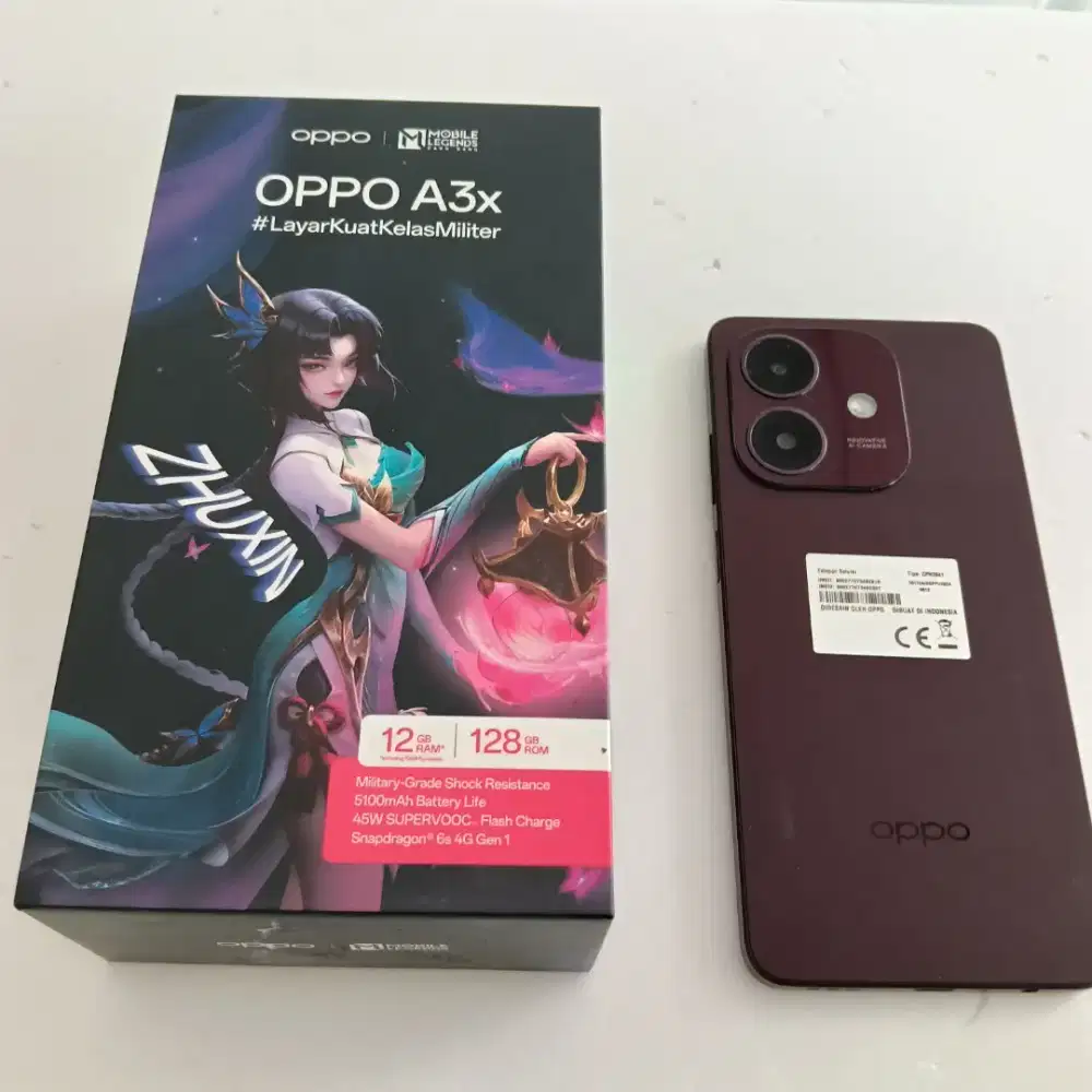 Oppo A3x ram12gb (6+6) memori 128gb resmi