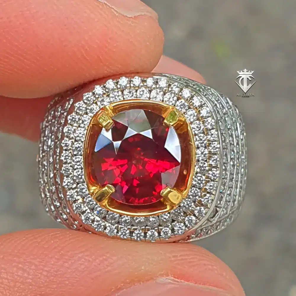 Batu Permata Natural Top Luster Reddish Purple Zircon 3.37 Ct SKY Memo