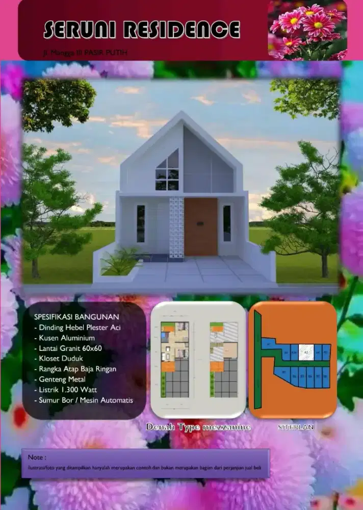 Jual rumah skandinavian bebas banjir