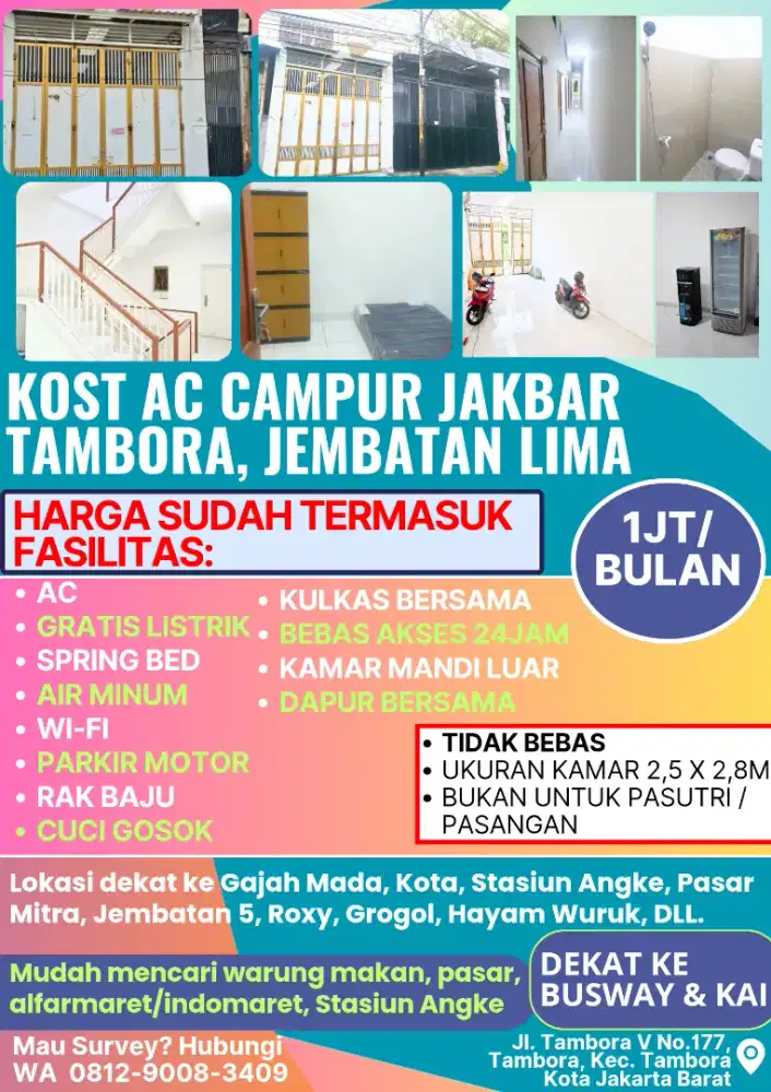 Kost Murah 1JT/Bln