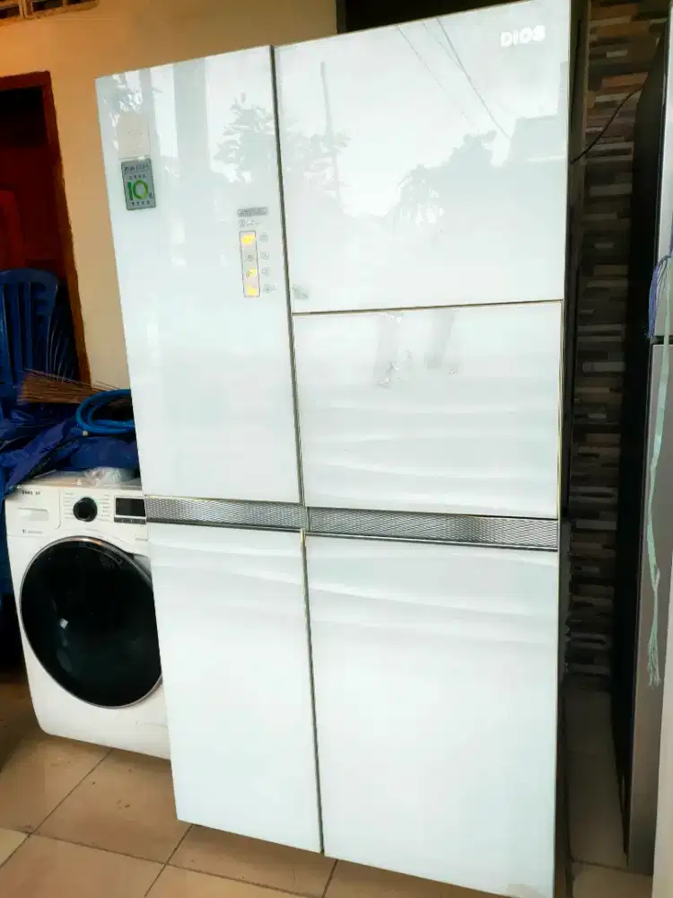 Kulkas side by side lg pintu kaca normal mulus