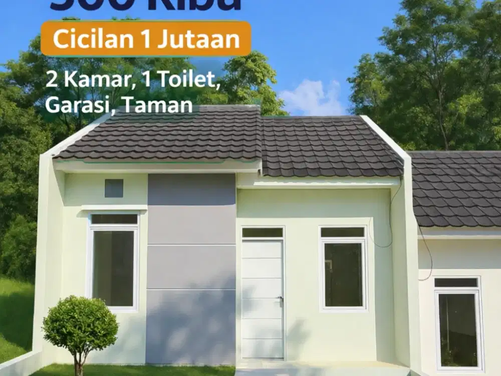 Rumah Subsidi Berkualitas Cicilan hanya 1 Jutaan dan Gratis DP 0% lokasi dekat dengan Alun Alun Cicalengka