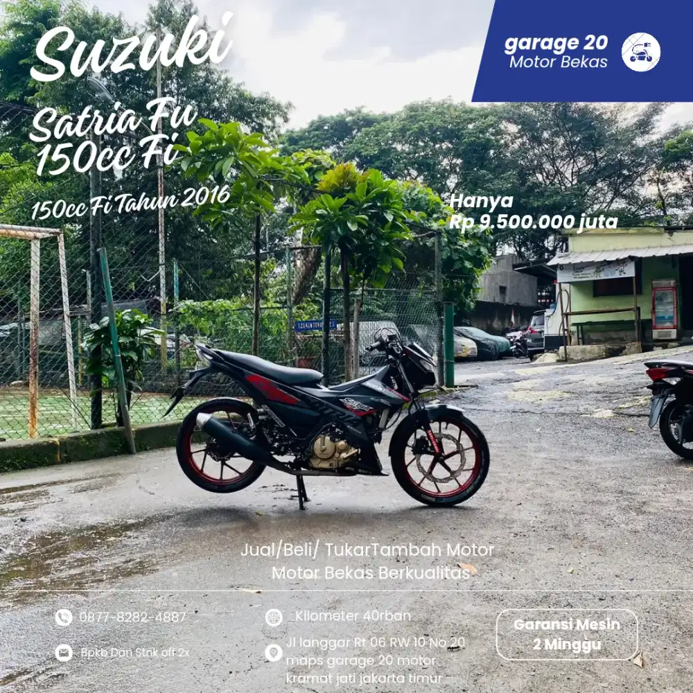 Suzuki Satria Fu 150cc Facelift Fi Tahun 2016 Pajak Off