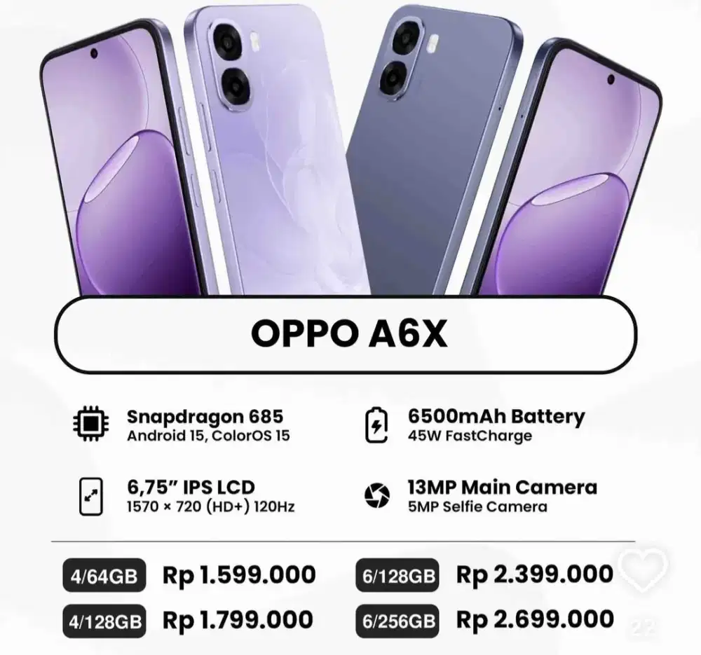 TERBARU DAN TERMURAH HP OPPO A6X SERIES || BISA COD GRATIS ONGKIR
