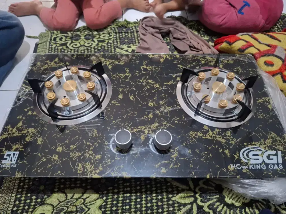 Kompor Gas Tanam 2 Tungku SGI King Gas bisa digunakan tanpa tanam