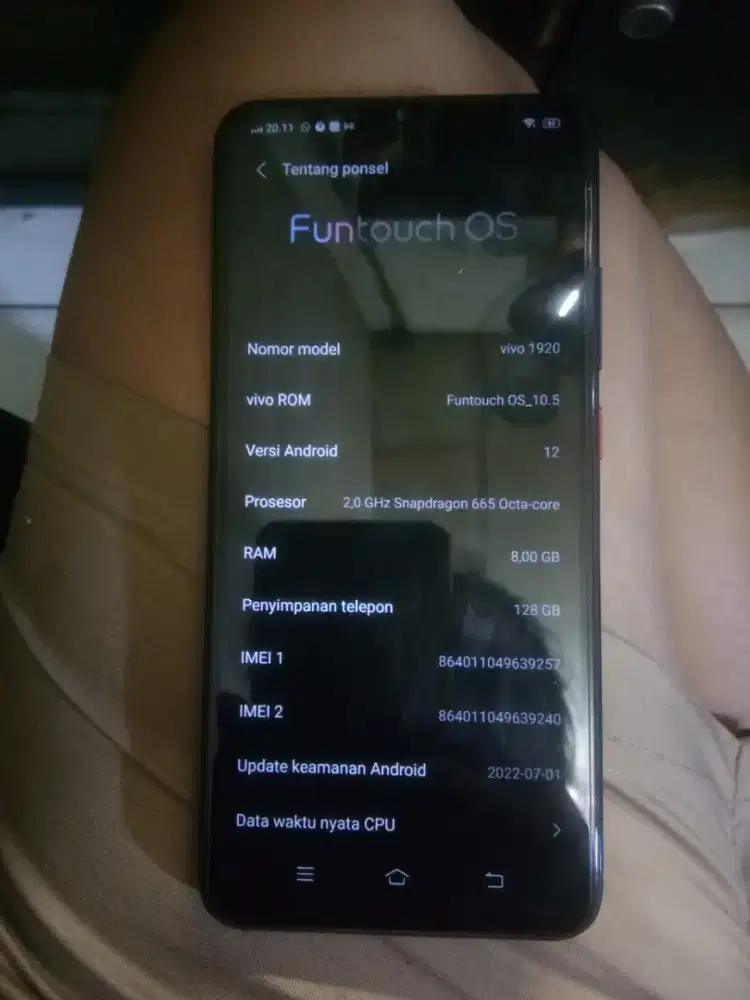 Vivo s1pro ram 8 internal 128 lcd udh gantian hp