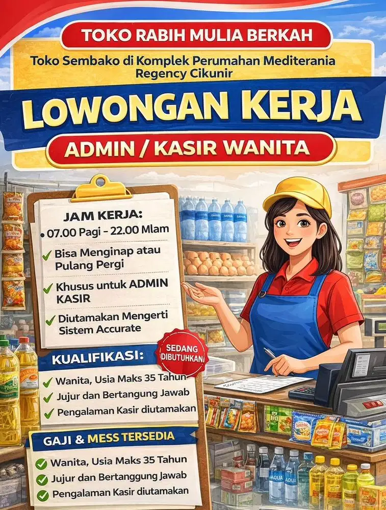 lowongan kerja kasir warung