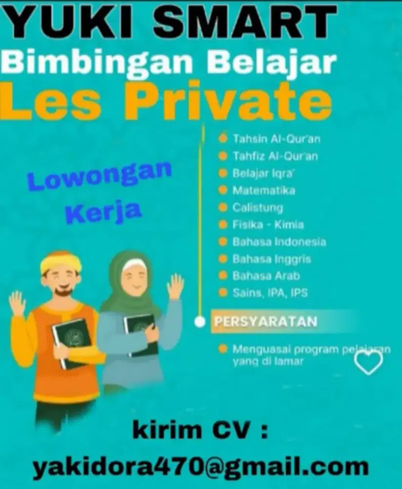 Lowongan Guru Partime dan Freelance