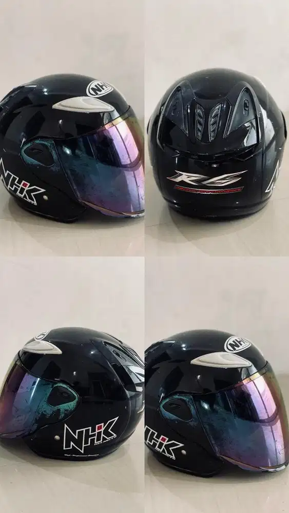Di jual hlem nhk R6 warna hitam size M busa masih tebal