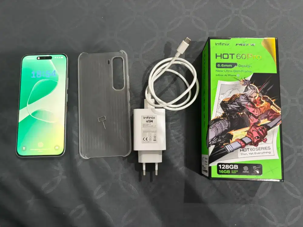 INFINIX HOT 60 PRO 128GB GARANSI AKTIF FULLSET