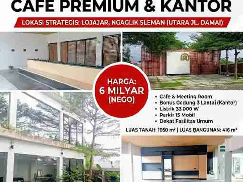 ☕ DIJUAL BANGUNAN CAFE BESAR & SIAP OPERASIONAL – LOJAJAR SLEMAN