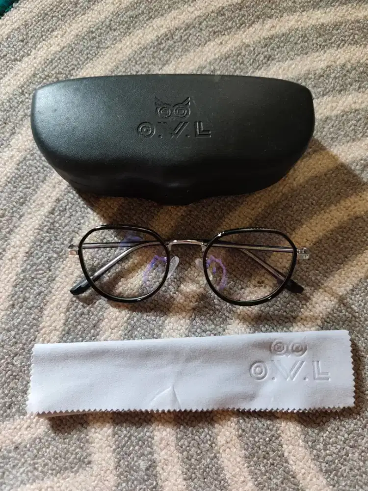 Frame Kacamata OWL Original - Warna Hitam Silver