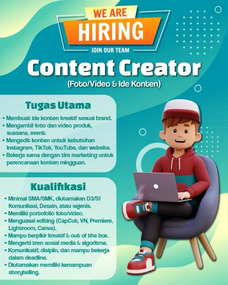 WE ARE LOOKING FOR A DIGITAL CONTENT CREATOR