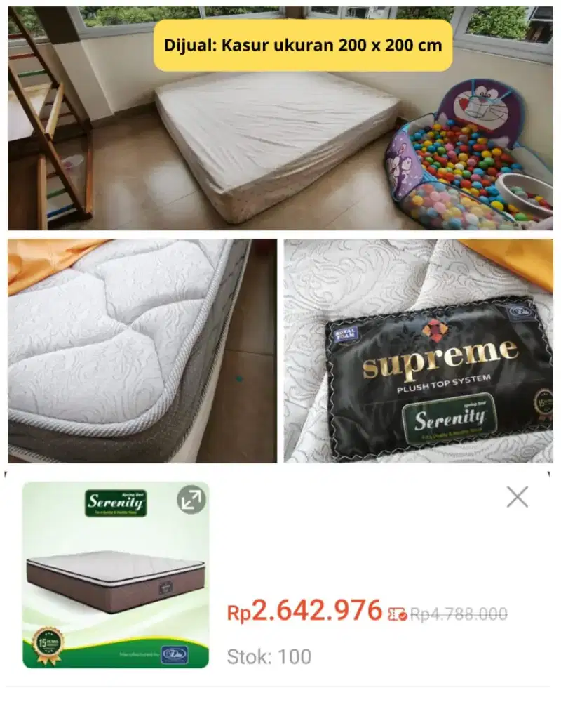 Kasur 200 x 200 supreme elite