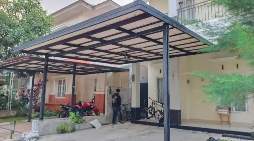 Pasang kanopi baja ringan