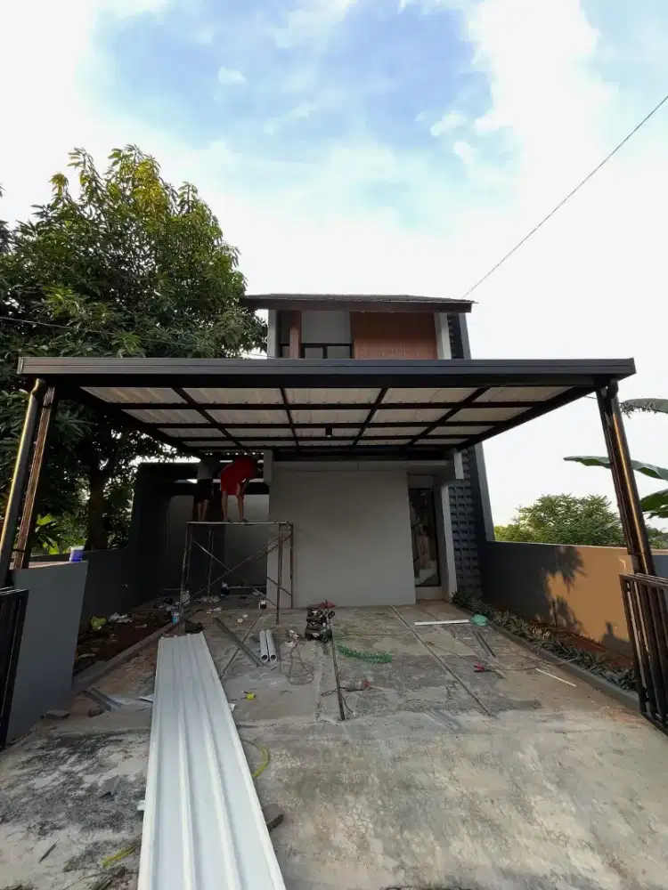 Pasang kanopi baja ringan